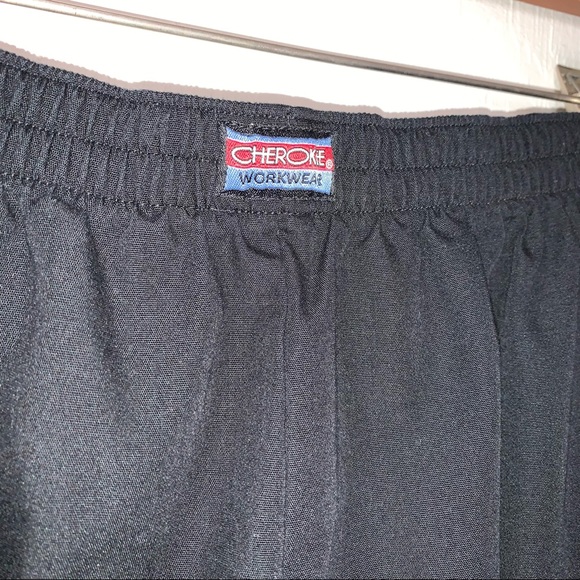 Cherokee Workwear Black Scrub Pants - Picture 3 of 5